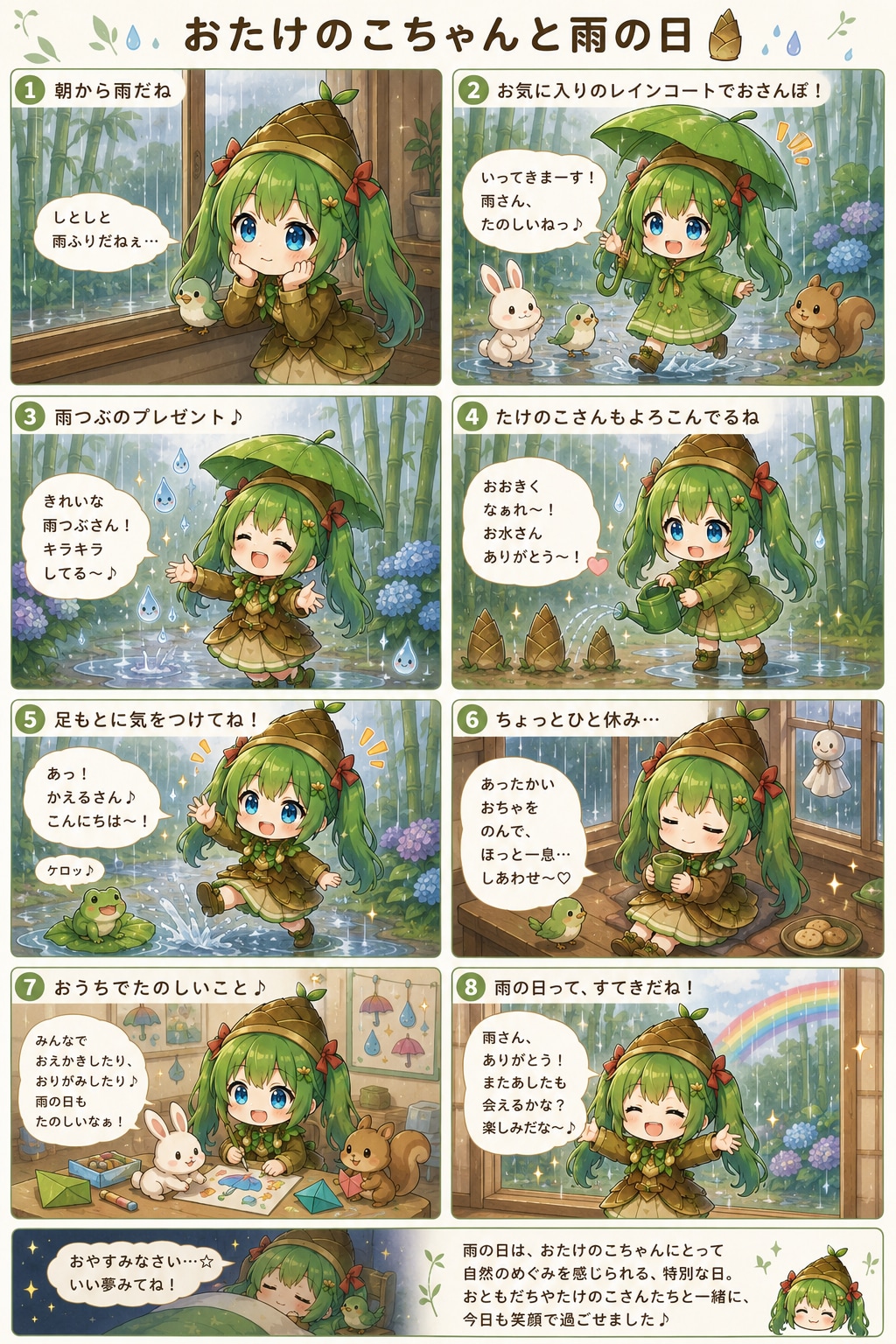 おたけのこちゃんと雨の日