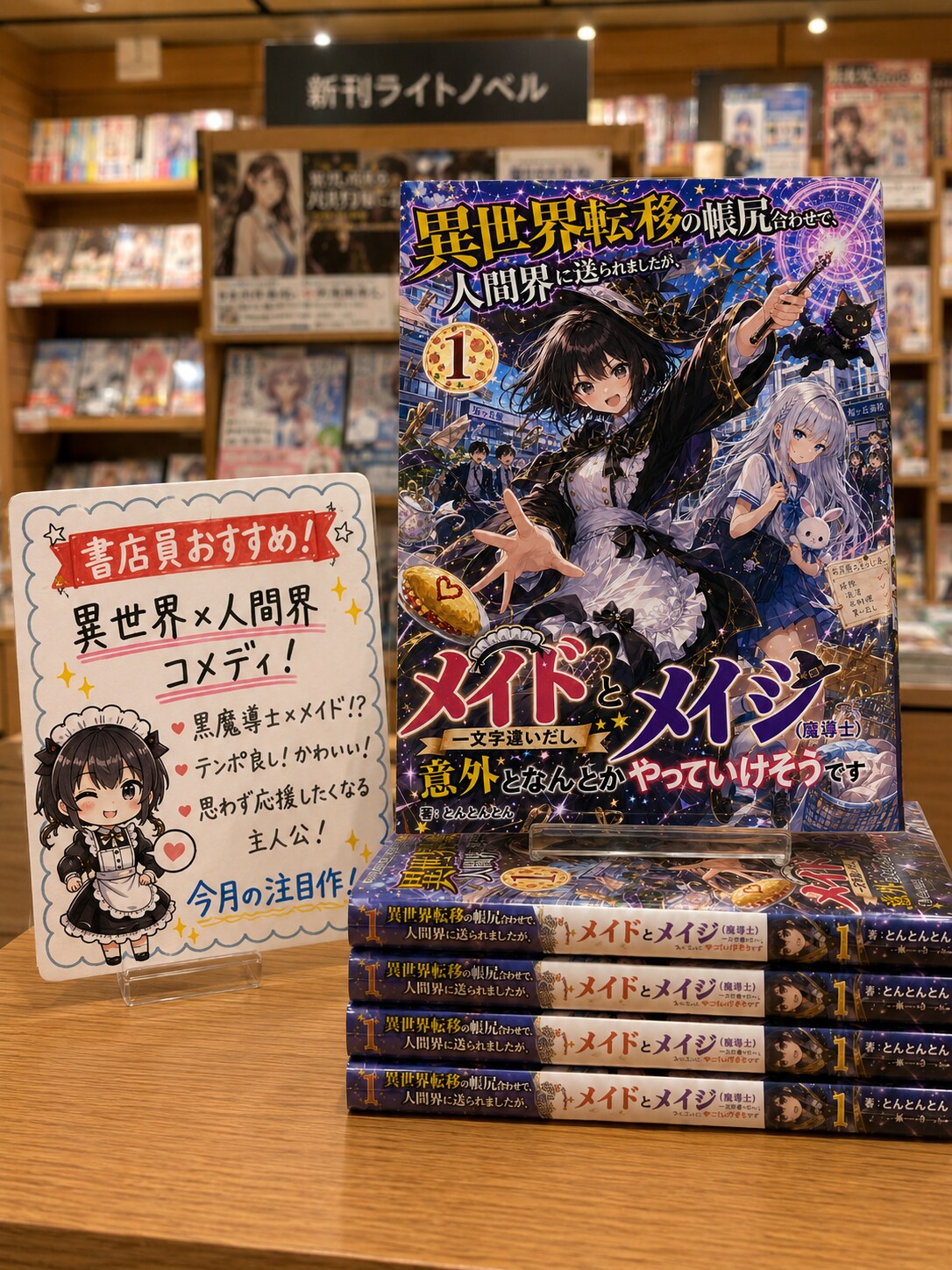 【ラノベ】異世界転移の帳尻合わせで、人間界に送られましたが、メイドとメイジ（魔導士）一文字違いだし、意外となんとかやっていけそうです