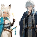灰髪エルフと白の近衛騎士　【誕生日FA御礼】 2枚目