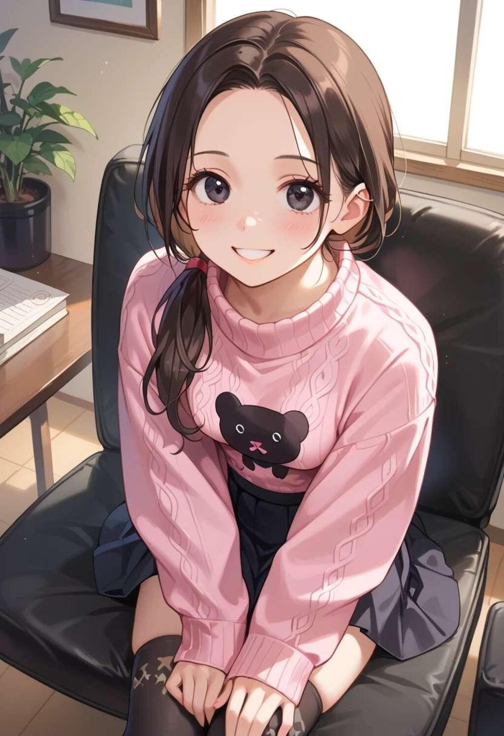 ブラックピンクくまさんセーター