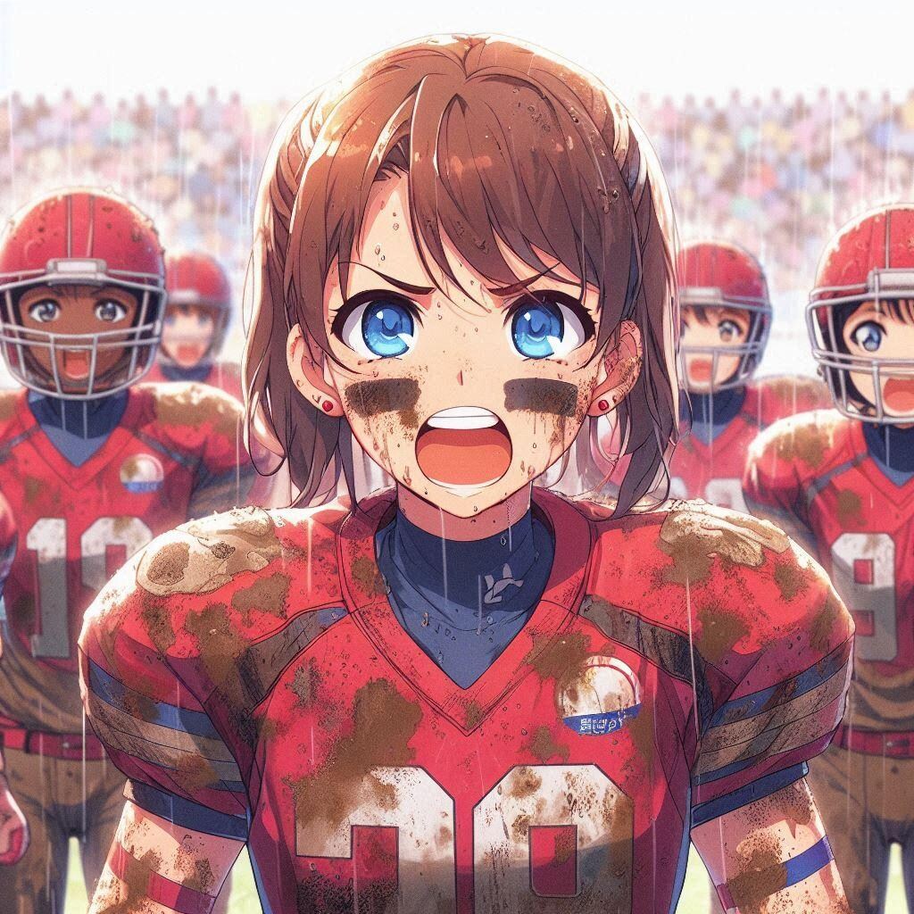 🏈泥まみれの女子アメフト 139