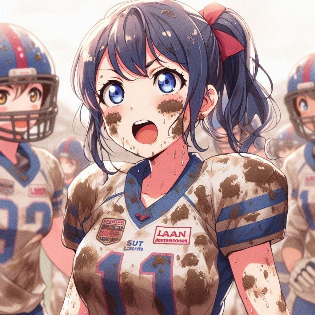 🏈泥まみれの女子アメフト 139