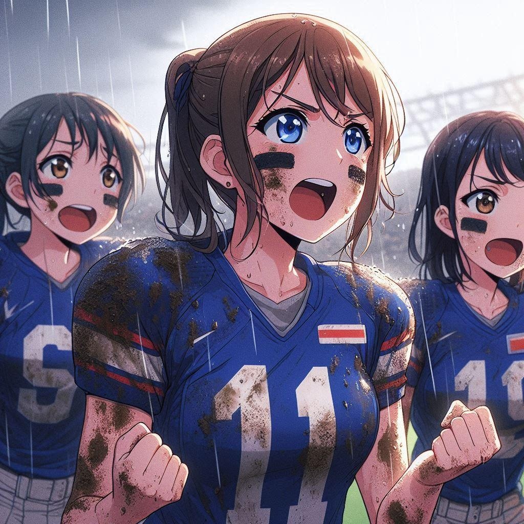 🏈泥まみれの女子アメフト 139