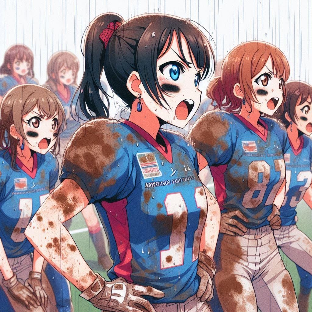 🏈泥まみれの女子アメフト 139