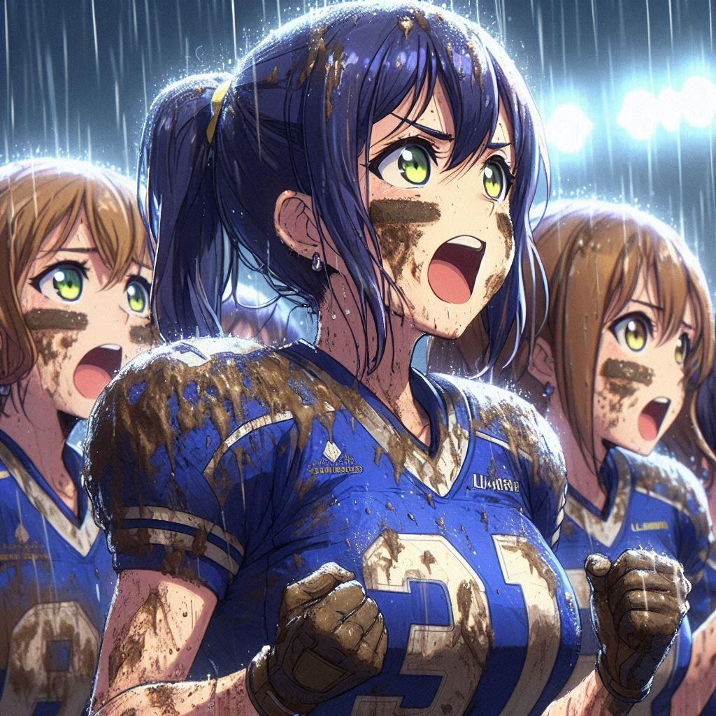 🏈泥まみれの女子アメフト 139
