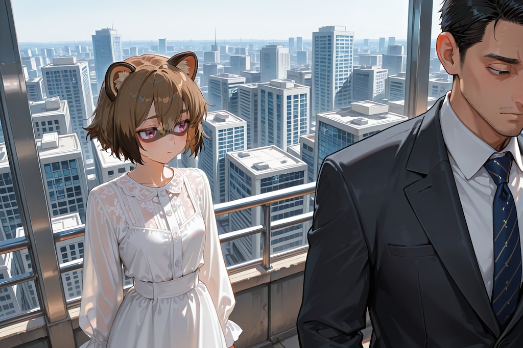 変化が解けかけてる狸さん