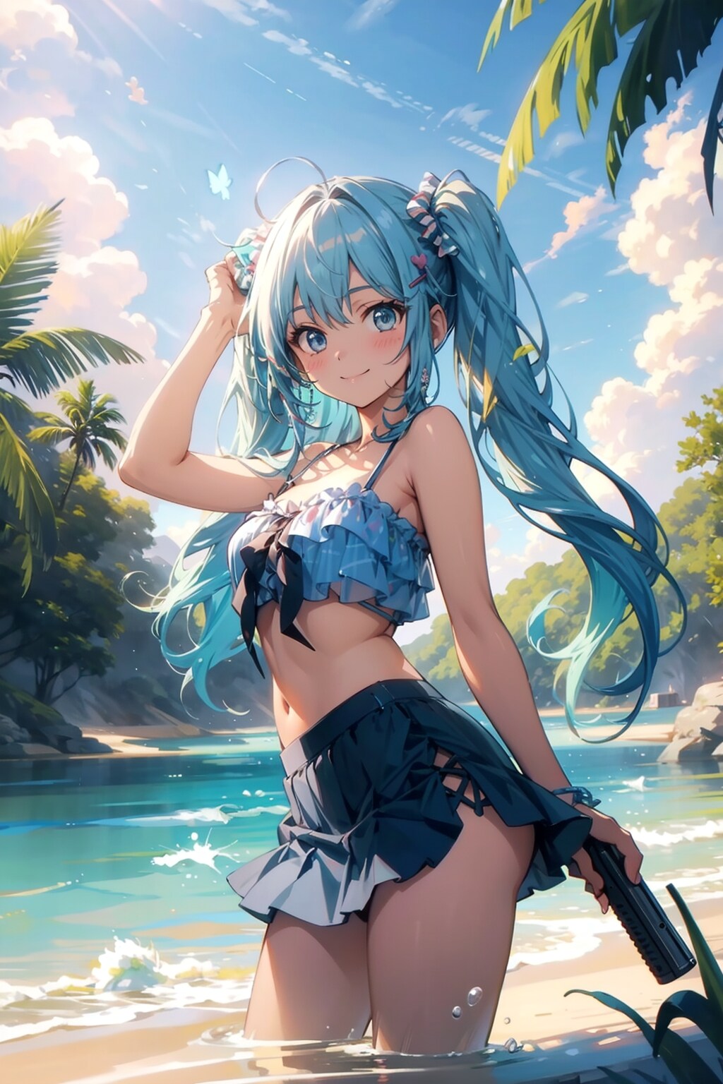 水着ミク | の人気AIイラスト・グラビア