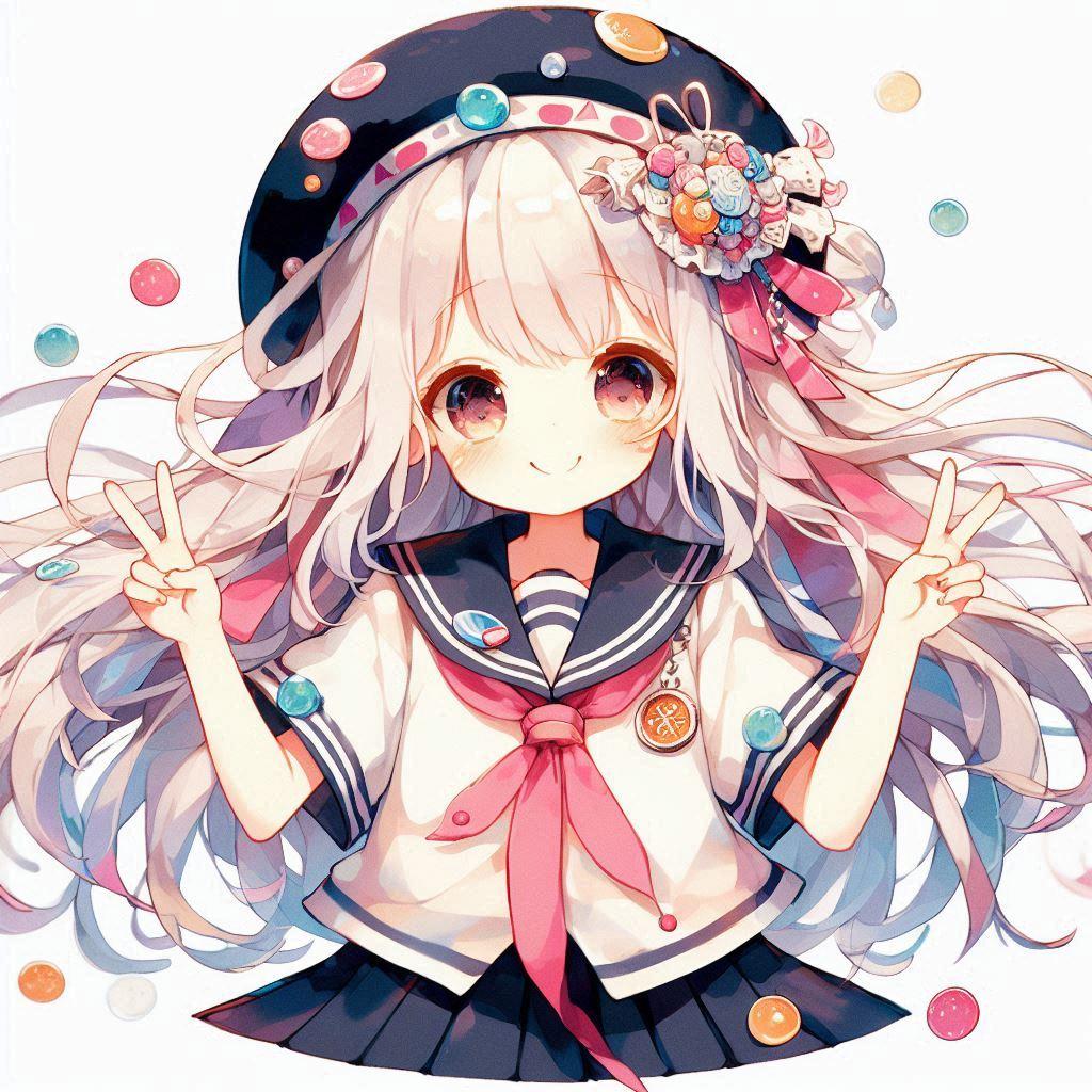 白髪の可愛い女の子【190】