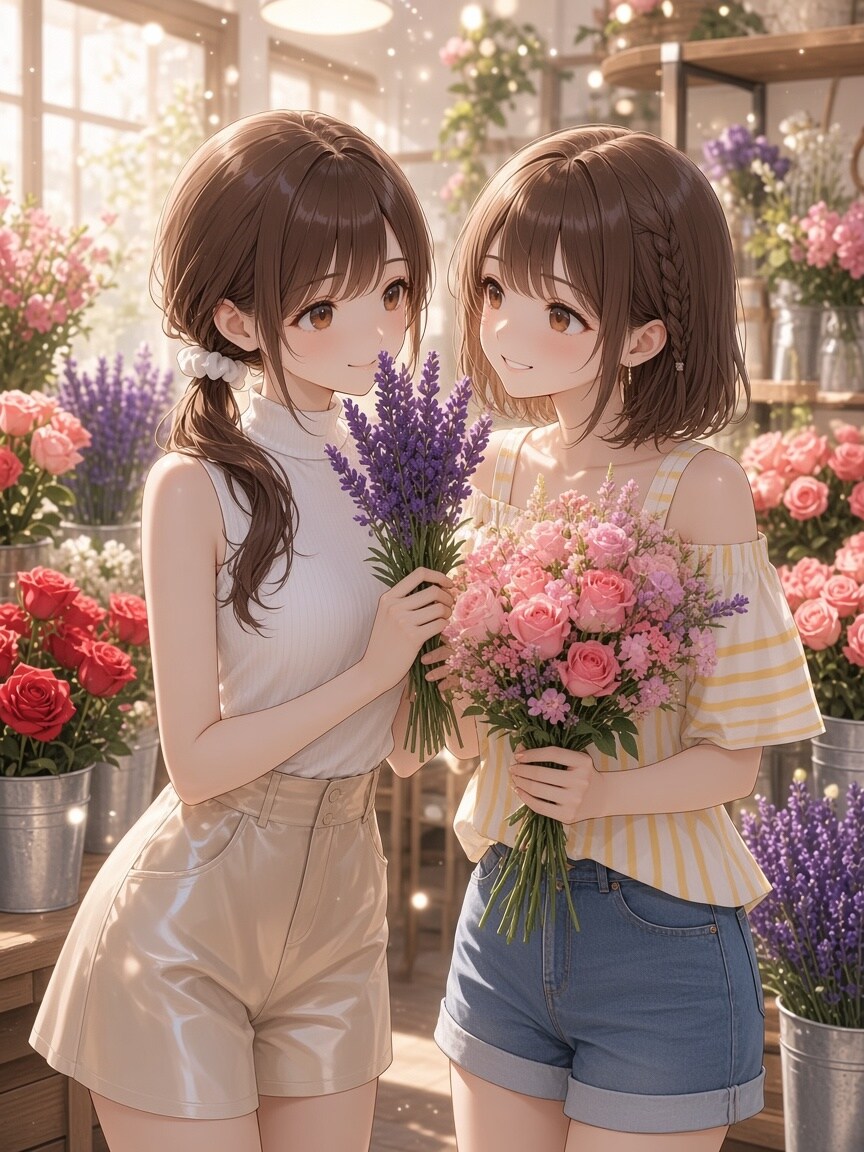 どの花がいいかなぁ？ | の人気AIイラスト・グラビア