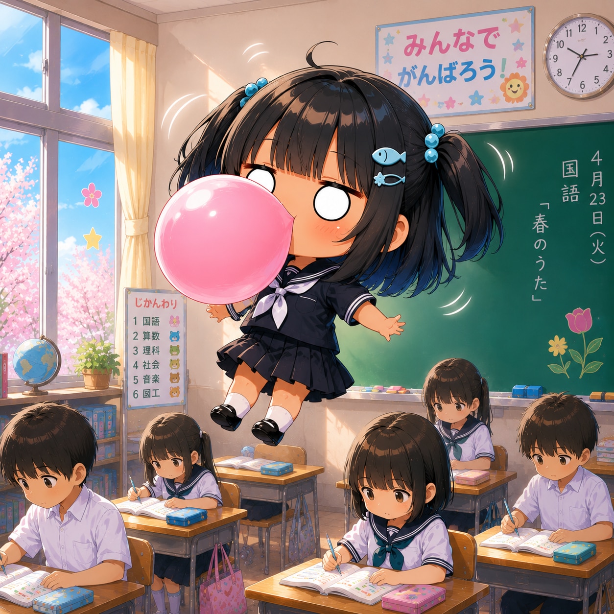 風船ガムるこなつちゃん