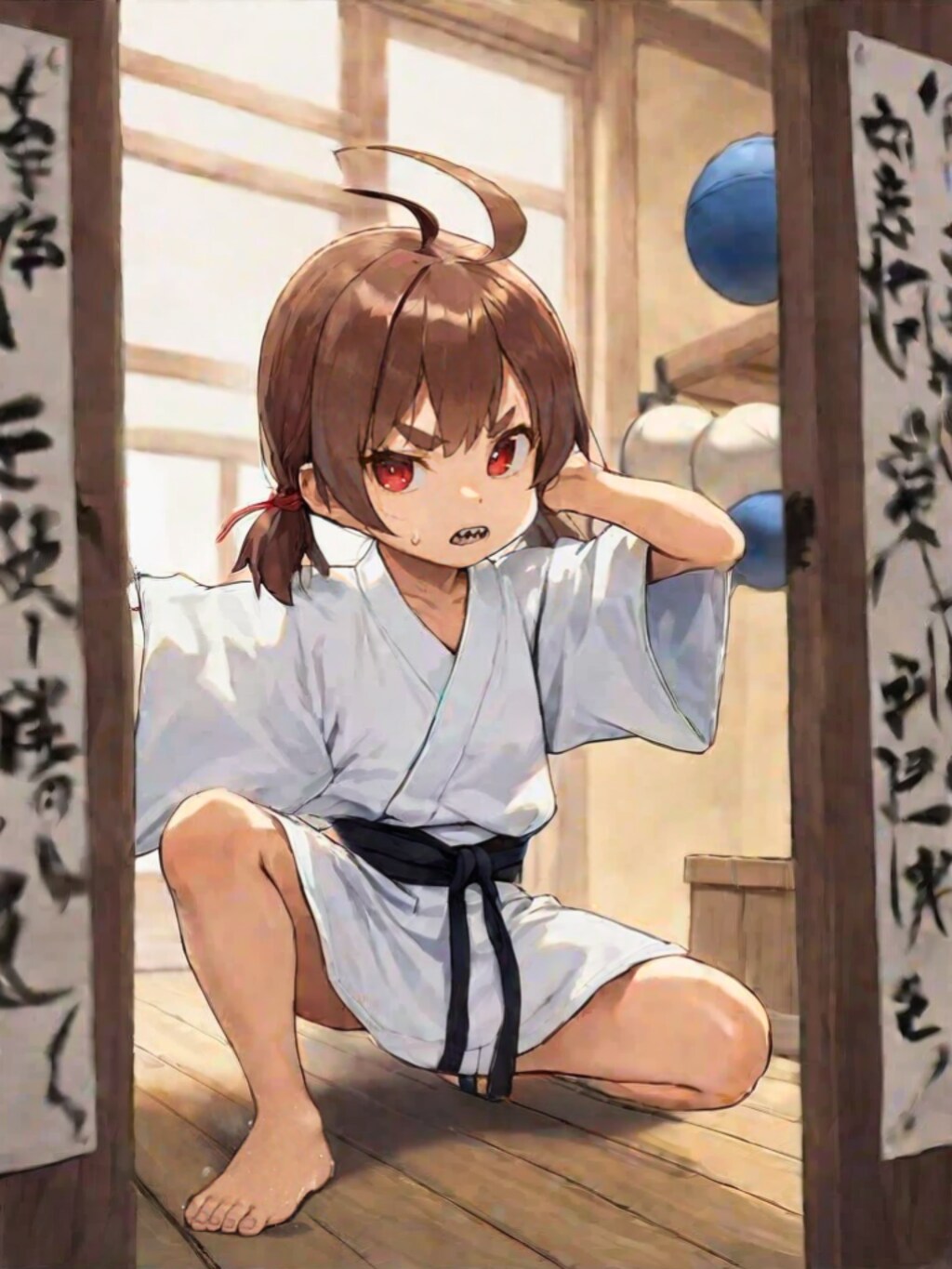 もしもしママ？道着の下忘れちゃった...