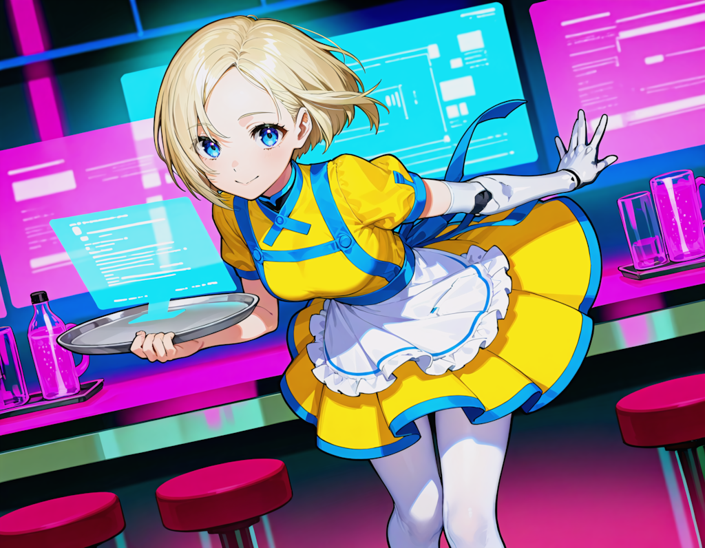 VRレストランのAIウェイトレス