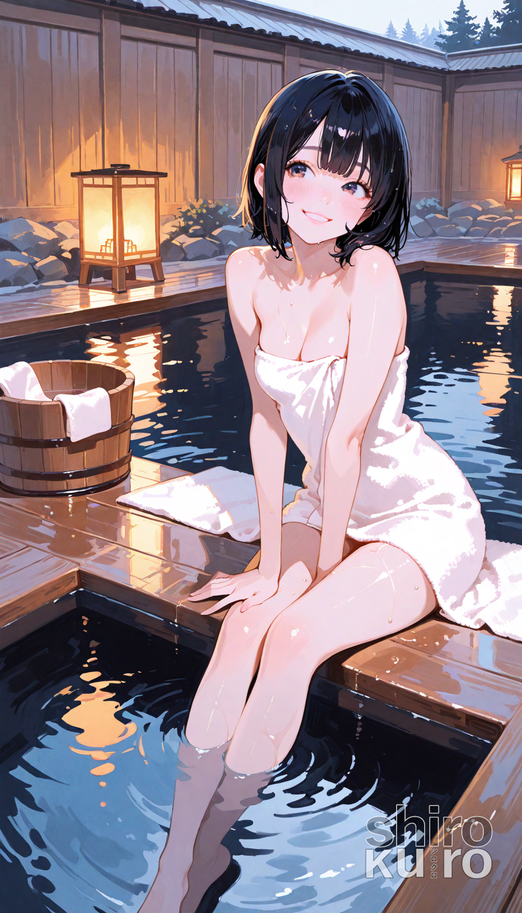 湯気の中の看板娘