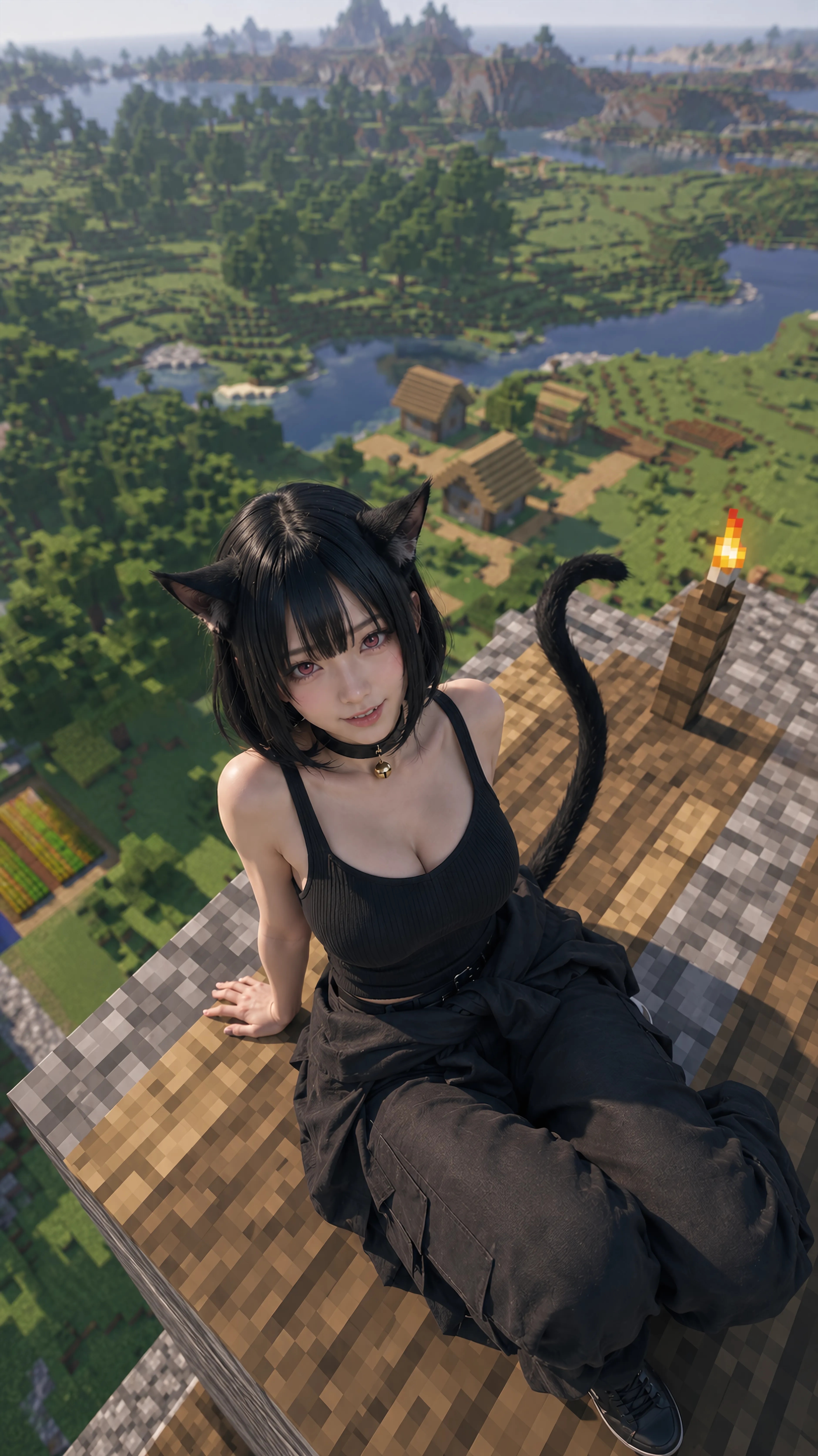 The Black Cat Above the Spawn Point | の人気AIイラスト・グラビア