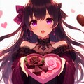 バレンタイン2025の、黒髪ロング少女♥その1(5枚) 3枚目