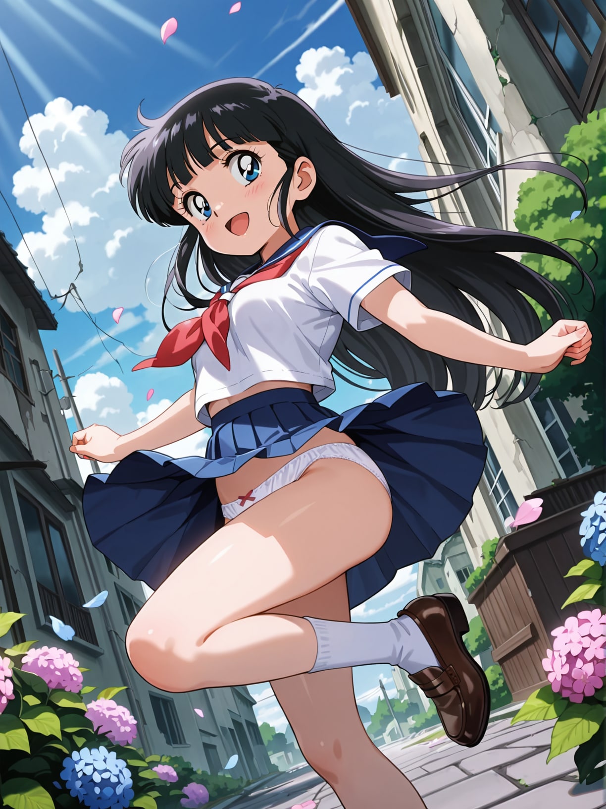 セーラー服の少女【パンチラ】