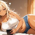 スマホとおねーさん 3枚目