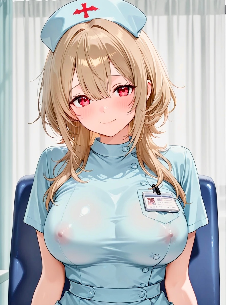 64000いいねだからノーブラで出勤したナース
