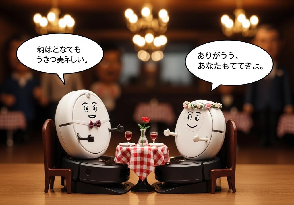 今日はルンバに喋ってもらった