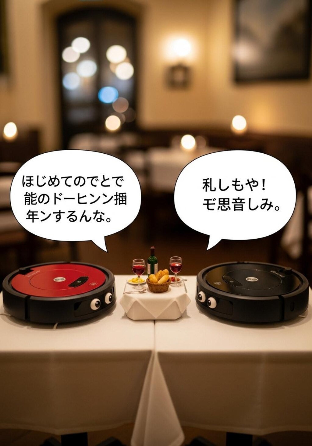 今日はルンバに喋ってもらった