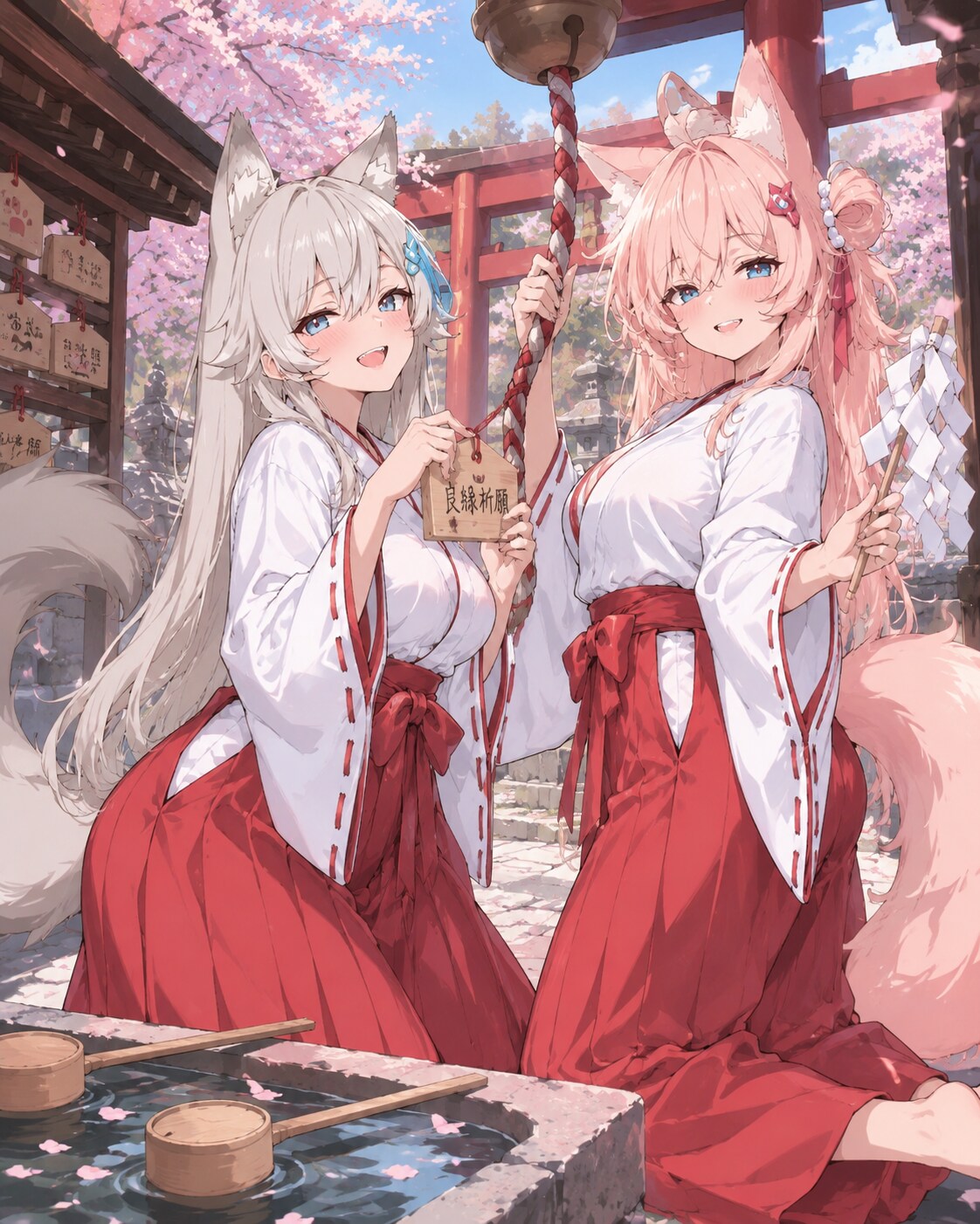 ケモミミ巫女さん