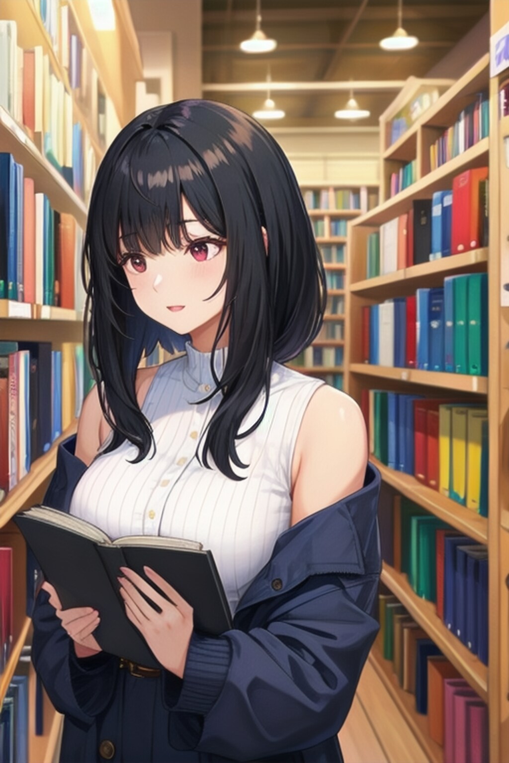 本屋の女性