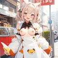 きぐるみカフェのビラ配り 6枚目