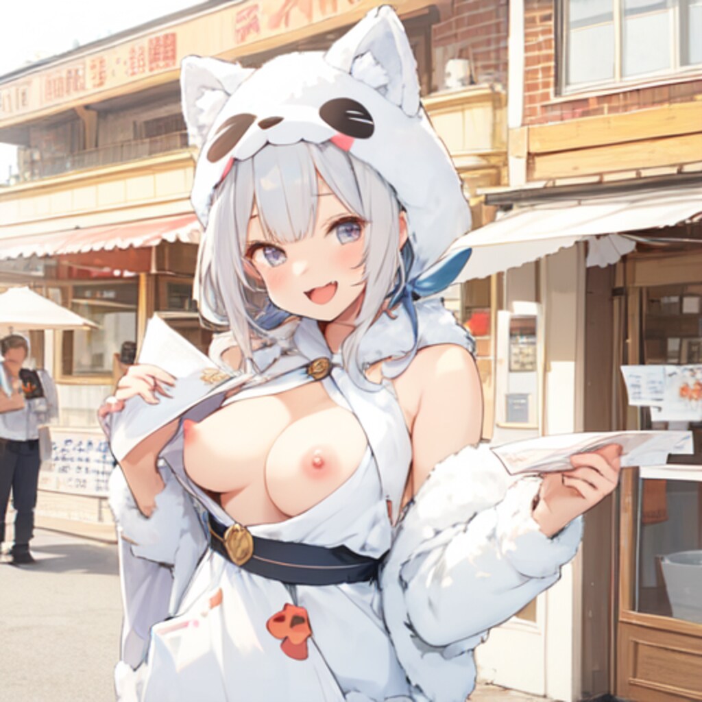 きぐるみカフェのビラ配り