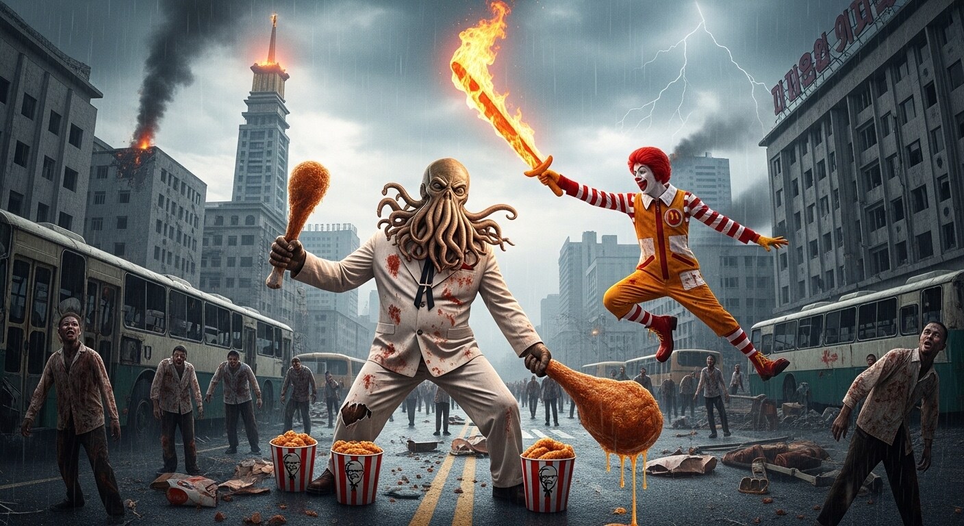 🍔ドナルドvsカーネルクトゥルフ🍗🐙 | の人気AIイラスト・グラビア
