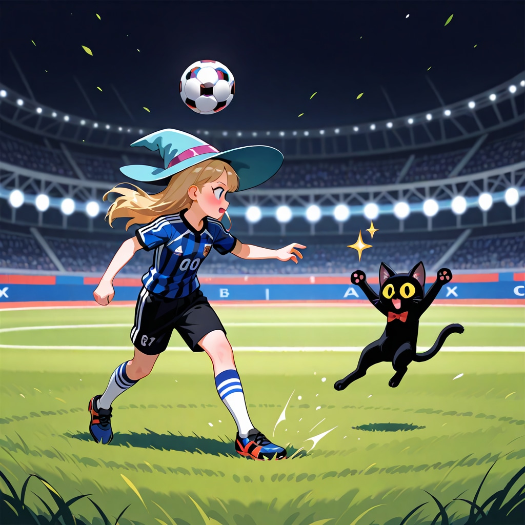魔女と黒猫とサッカー