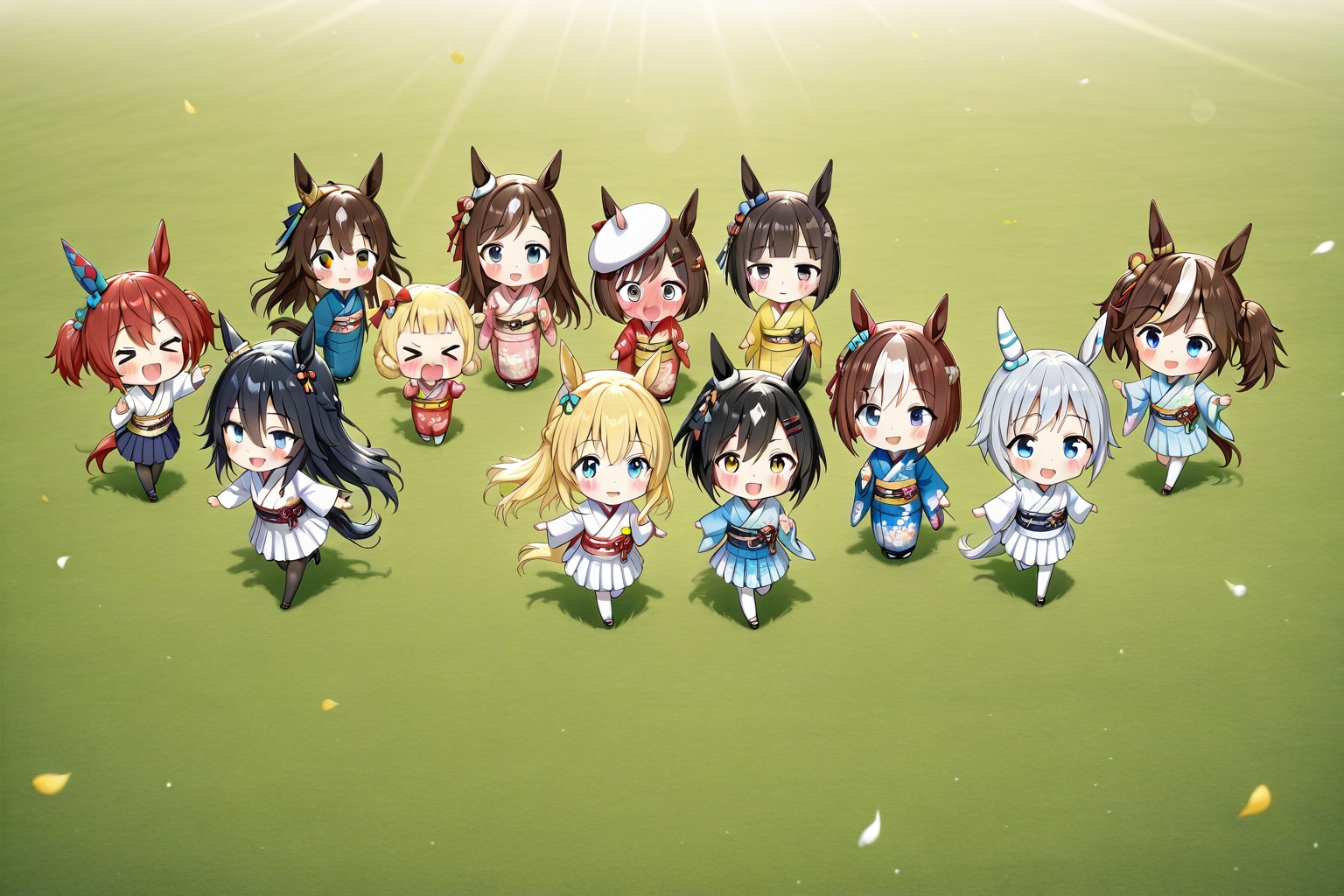 芝で、ちびちゃん。 | の人気AIイラスト・グラビア