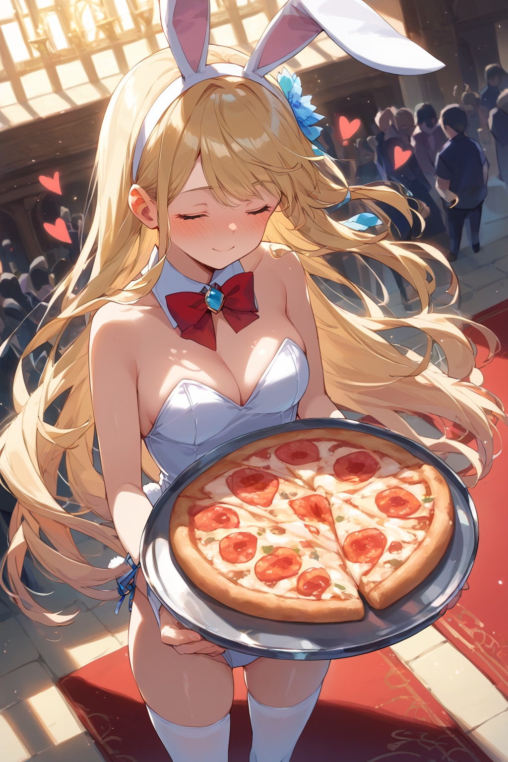 バレンタインピザ