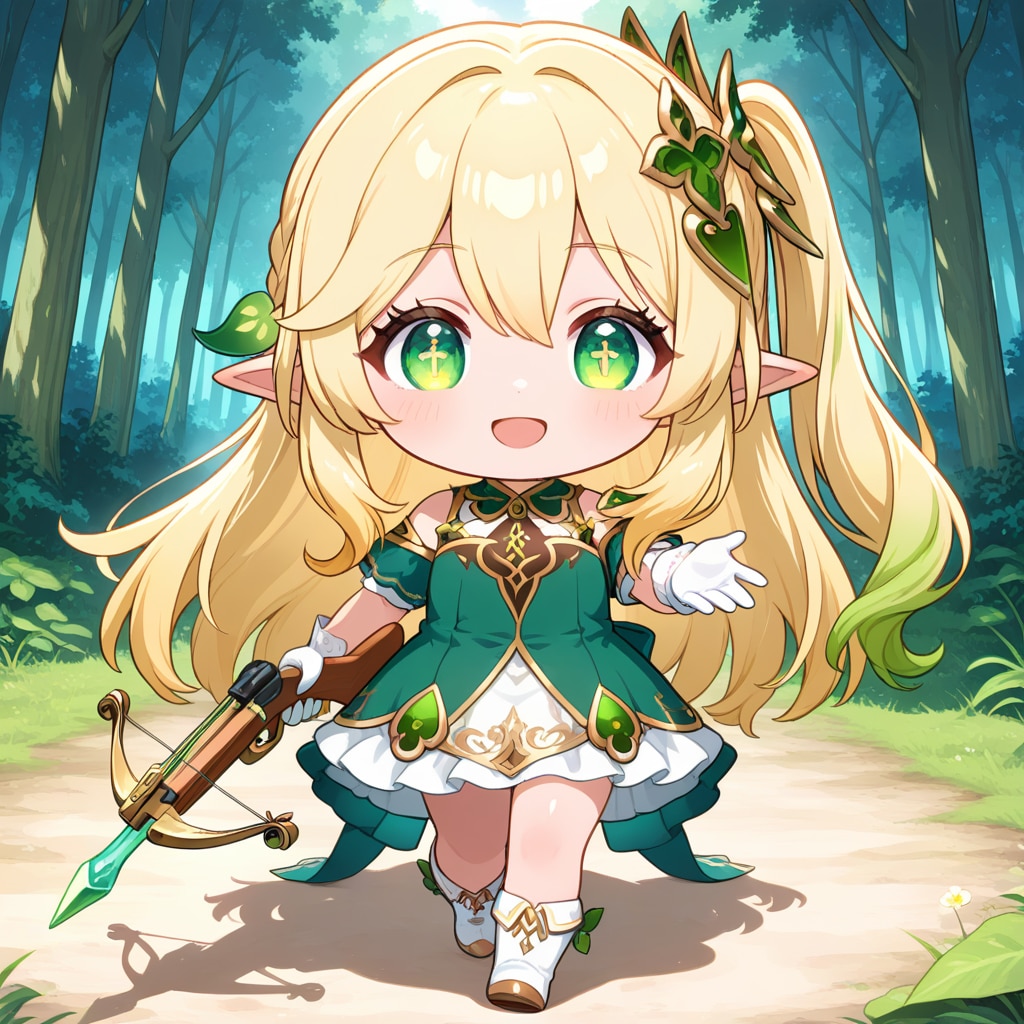 chibi elf girl 04 | の人気AIイラスト・グラビア