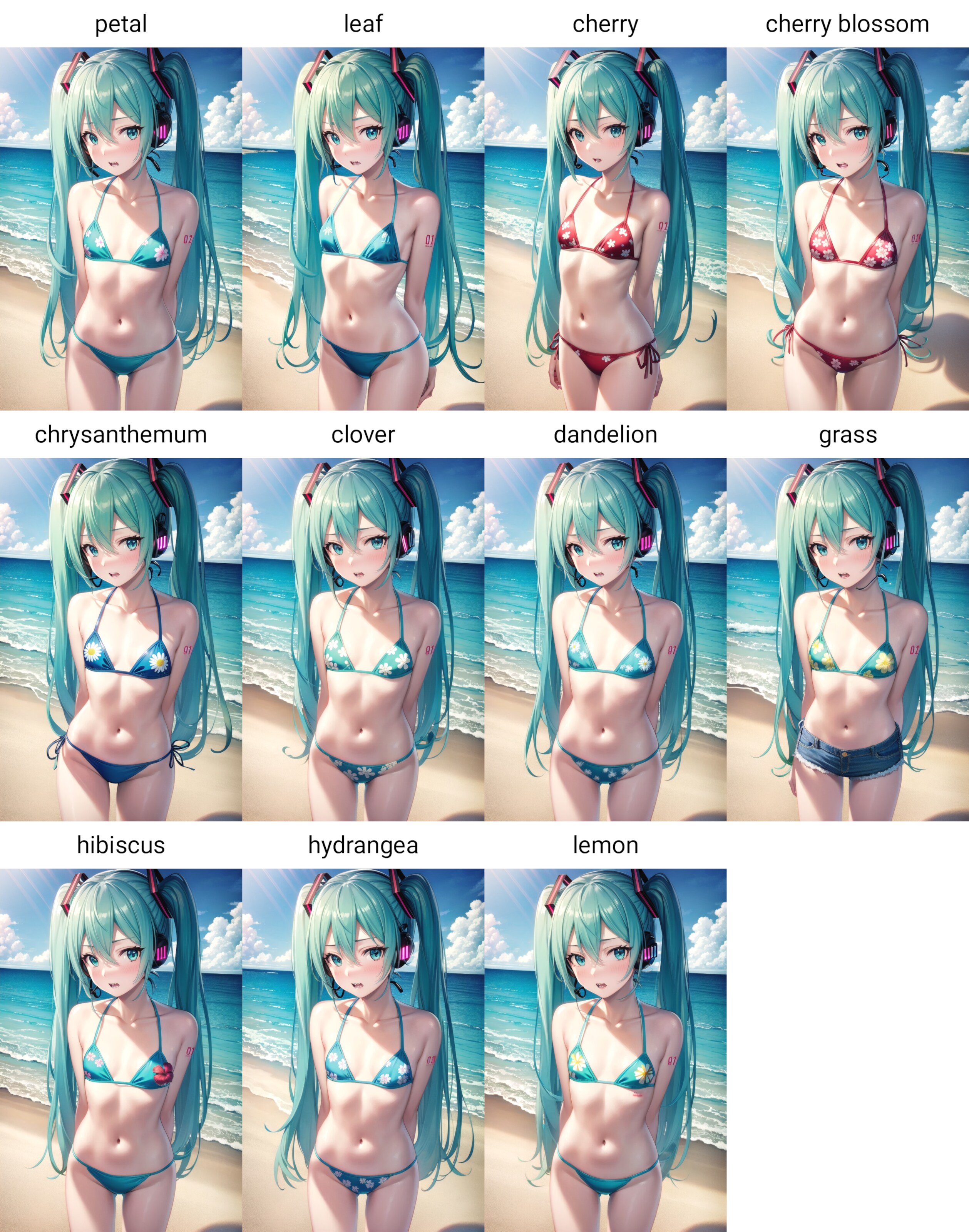 ミクさんで覚えておくビキニの柄⑤