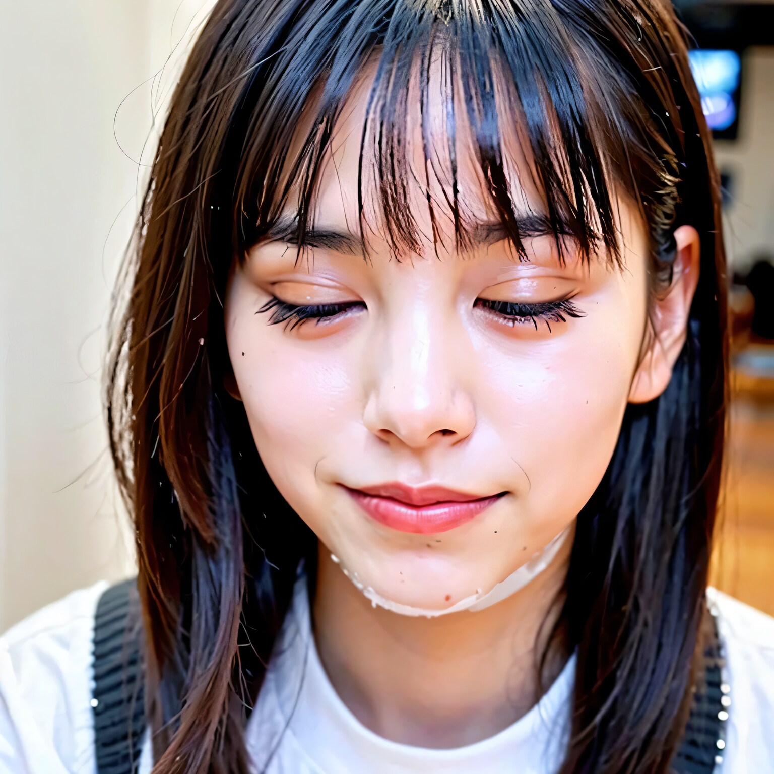 黒髪ロングで水鉄砲の美女８ | の人気AIイラスト・グラビア