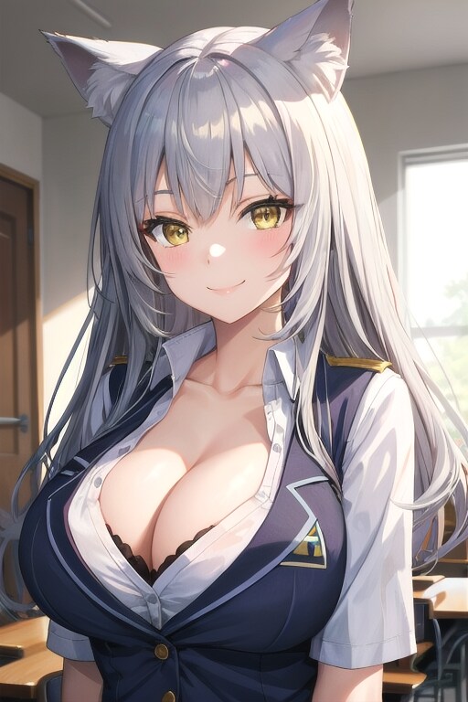 ケモ耳銀髪ギャル