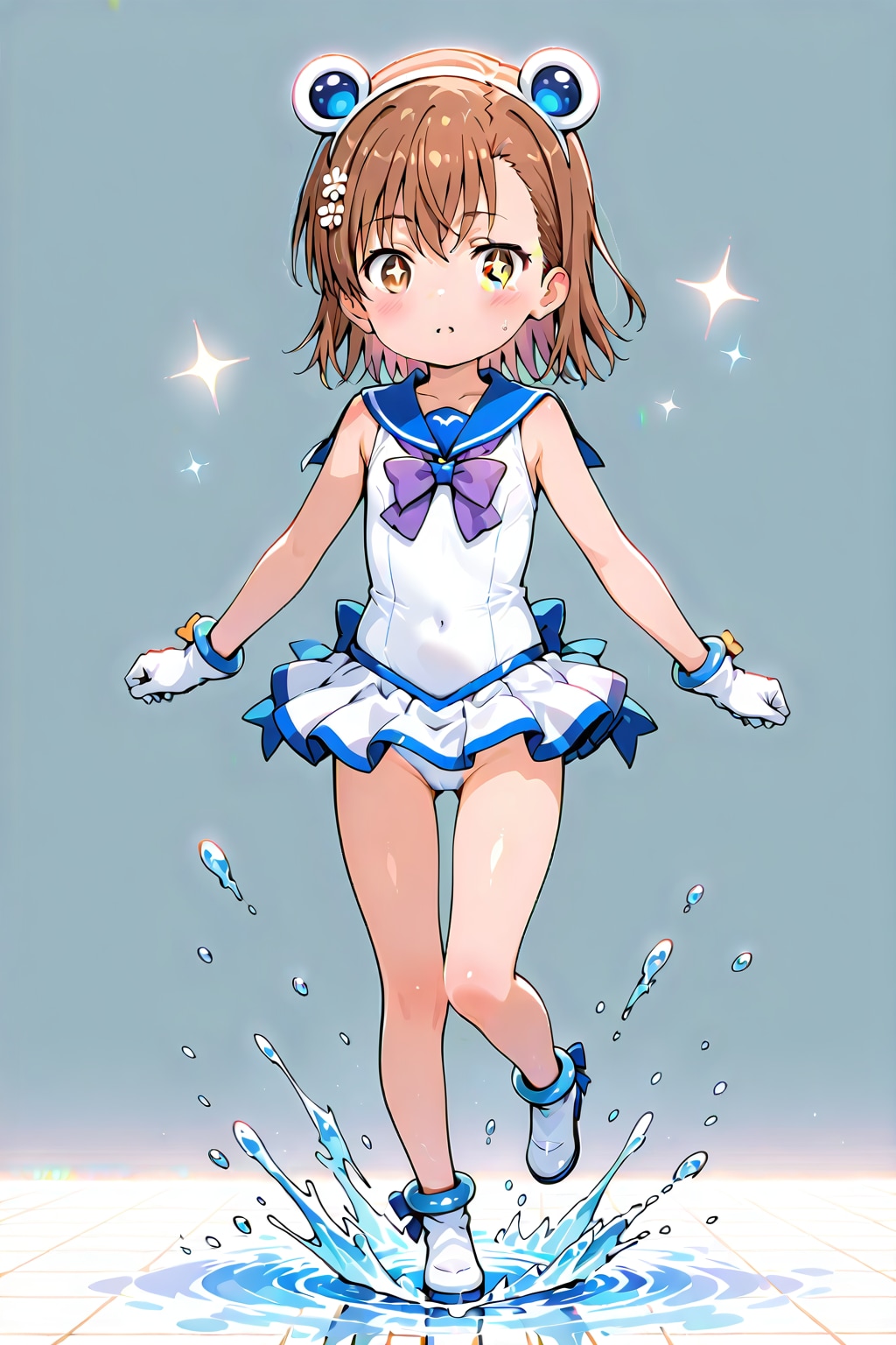 ミニフィギュア①　御坂美琴　"ミサカゲコタ"