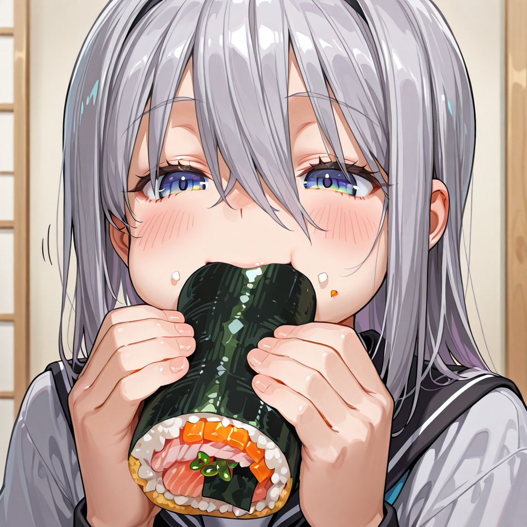 恵方巻かぁ・・・(´・ω・｀) | の人気AIイラスト・グラビア