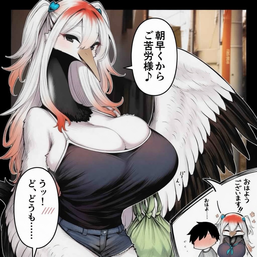 ゴミ捨て中