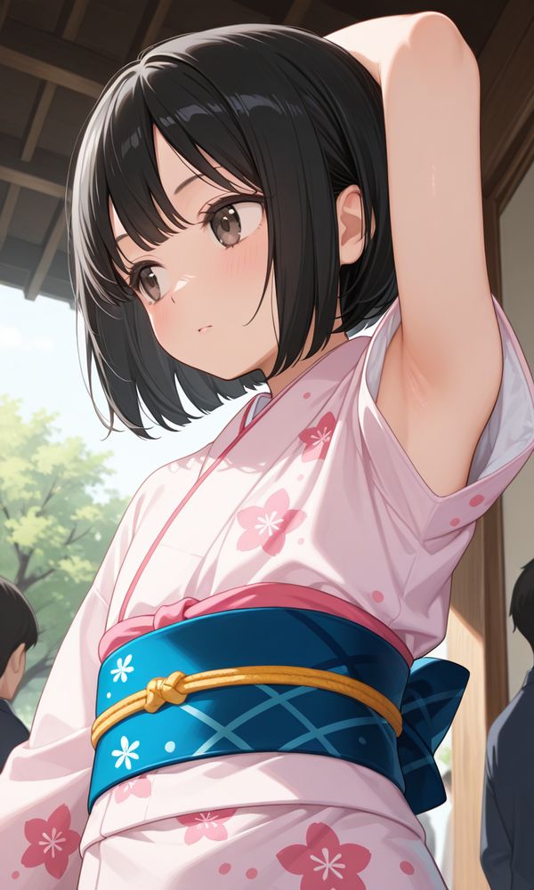 ちっぱいちゃんの片振袖！ギリギリ振袖かな？