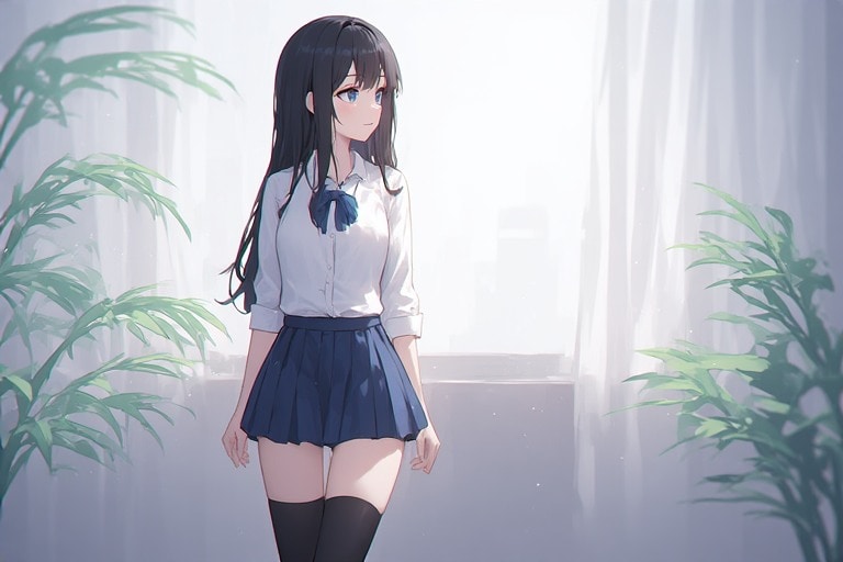 絶対領域（気づいてないver.） | の人気AIイラスト・グラビア