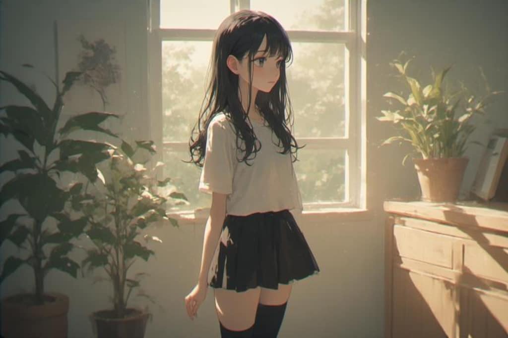 絶対領域（気づいてないver.）