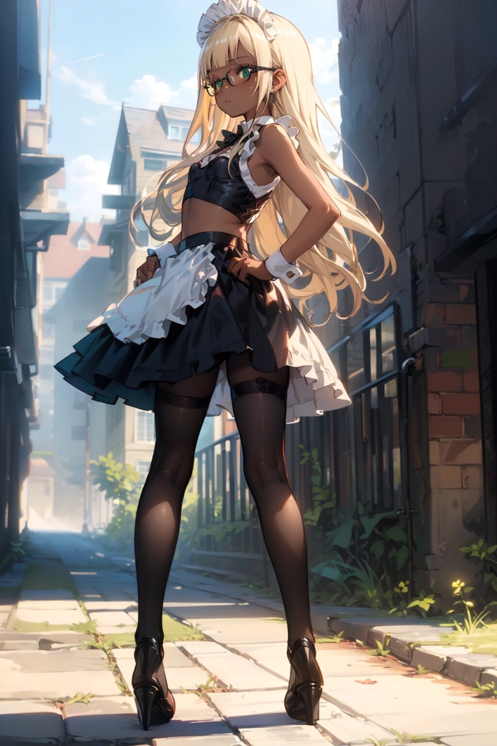 メイドの眼鏡っ娘 | の人気AIイラスト・グラビア