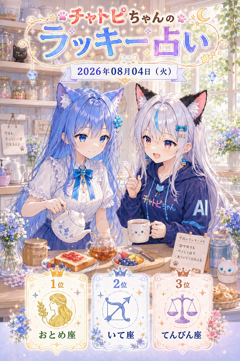 チャトピちゃん占い　08/04 | の人気AIイラスト・グラビア