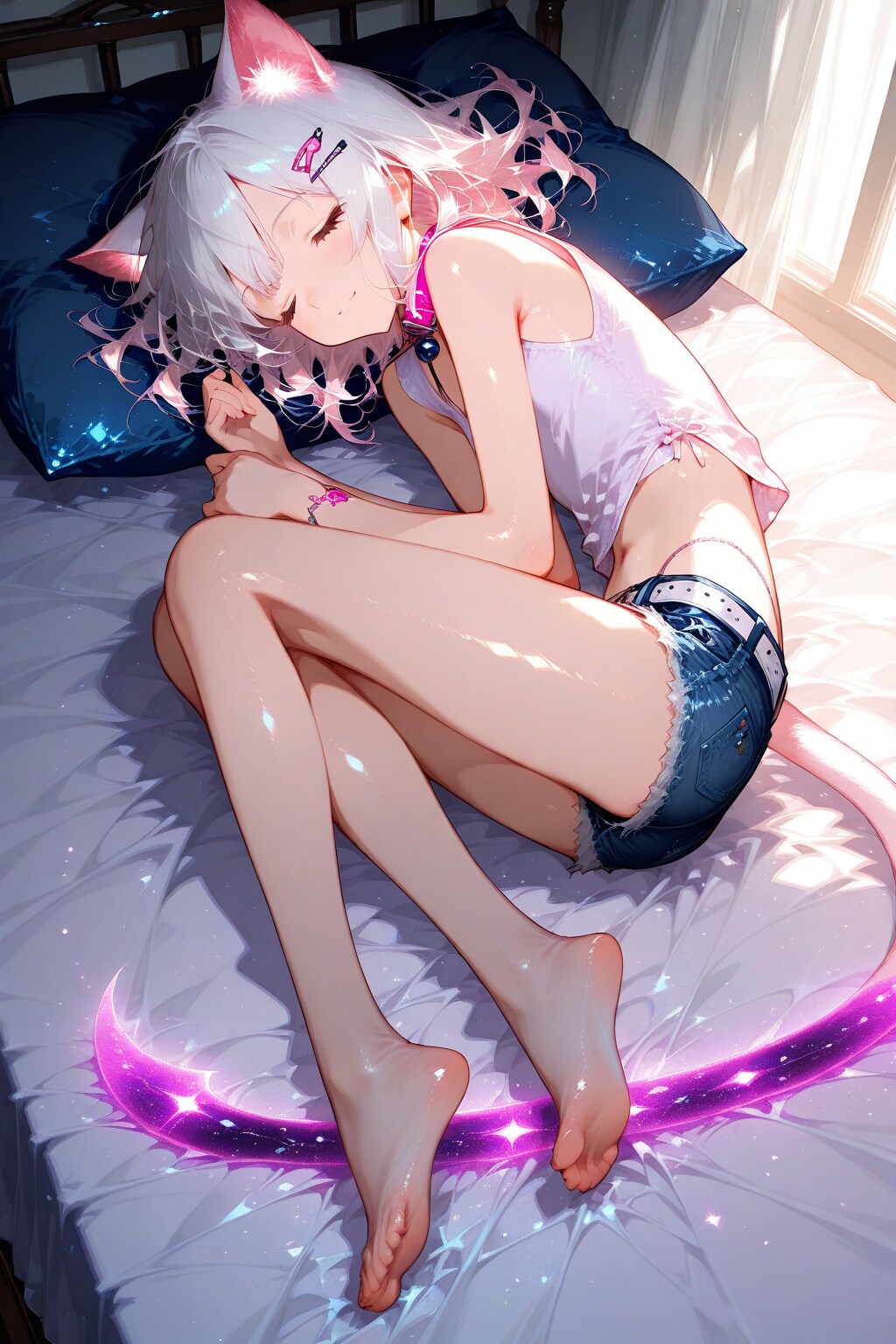 シロ寝る2