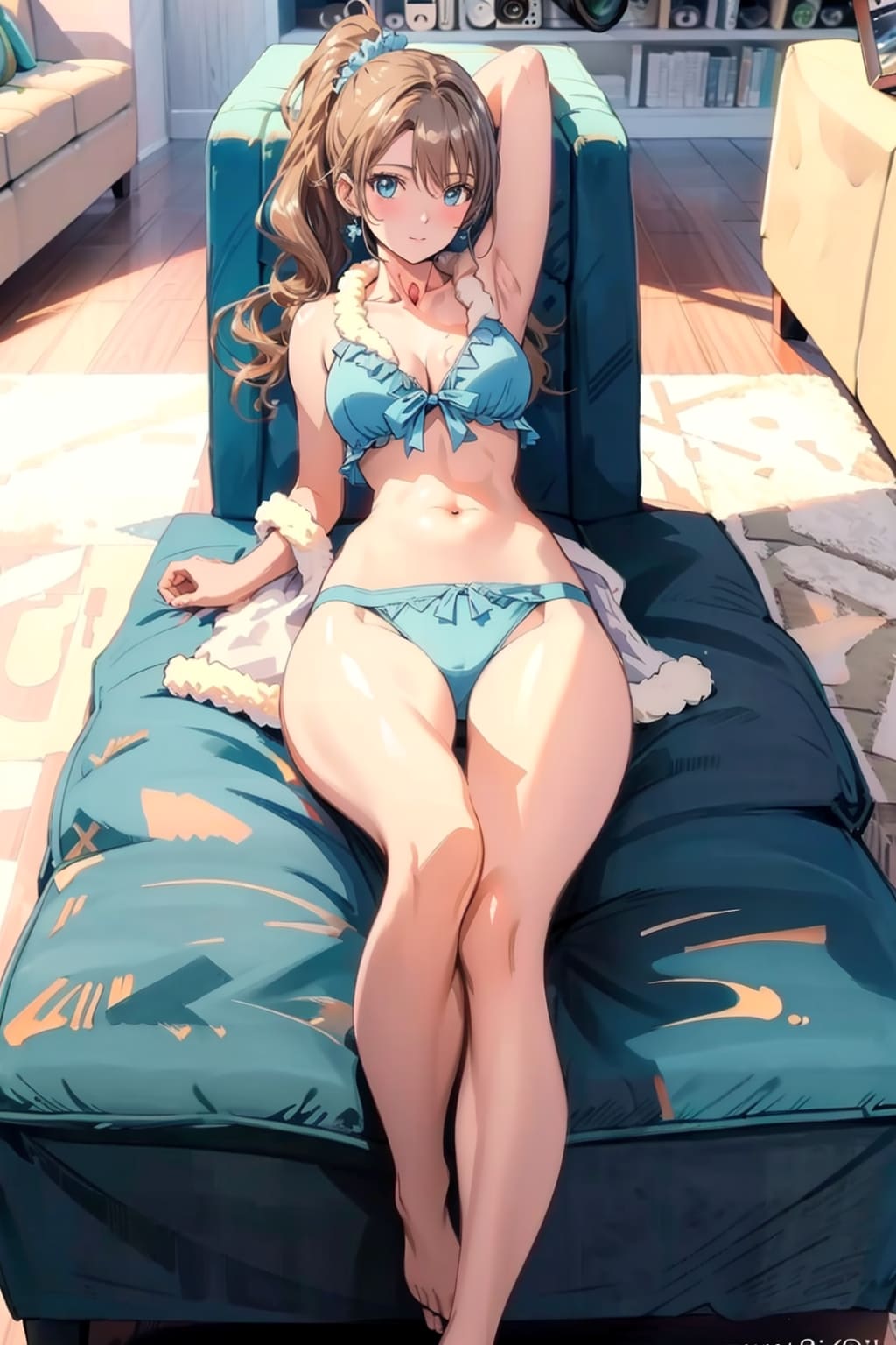 ソファーの上でリラックス