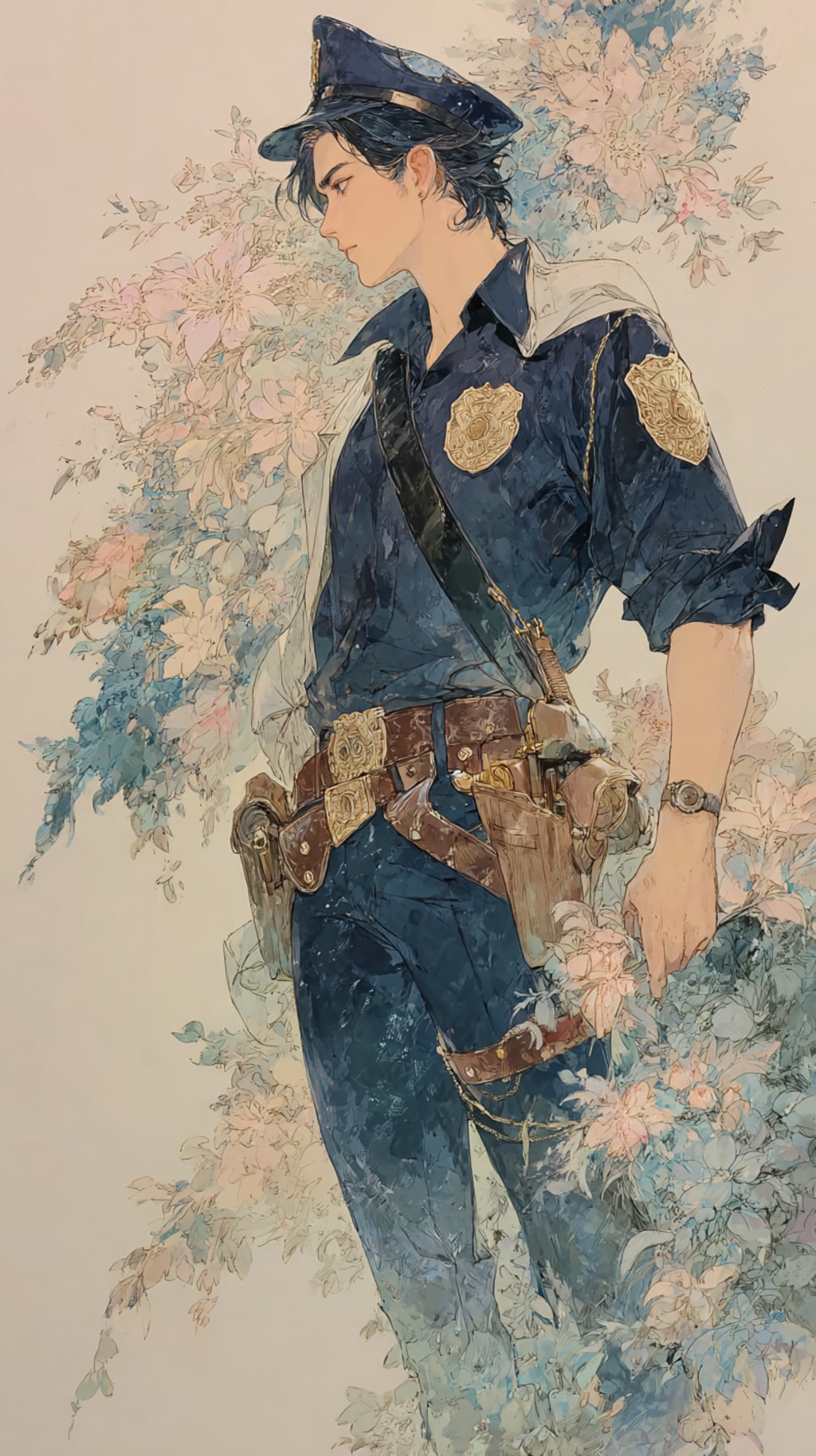 警察官スケッチ