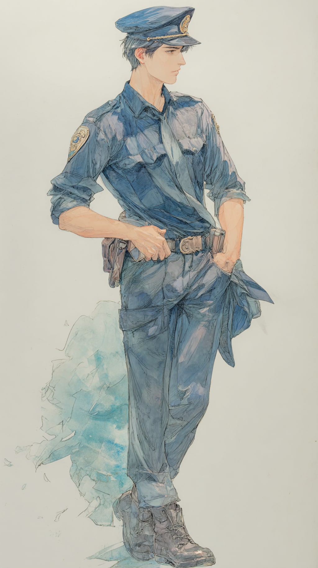 警察官スケッチ