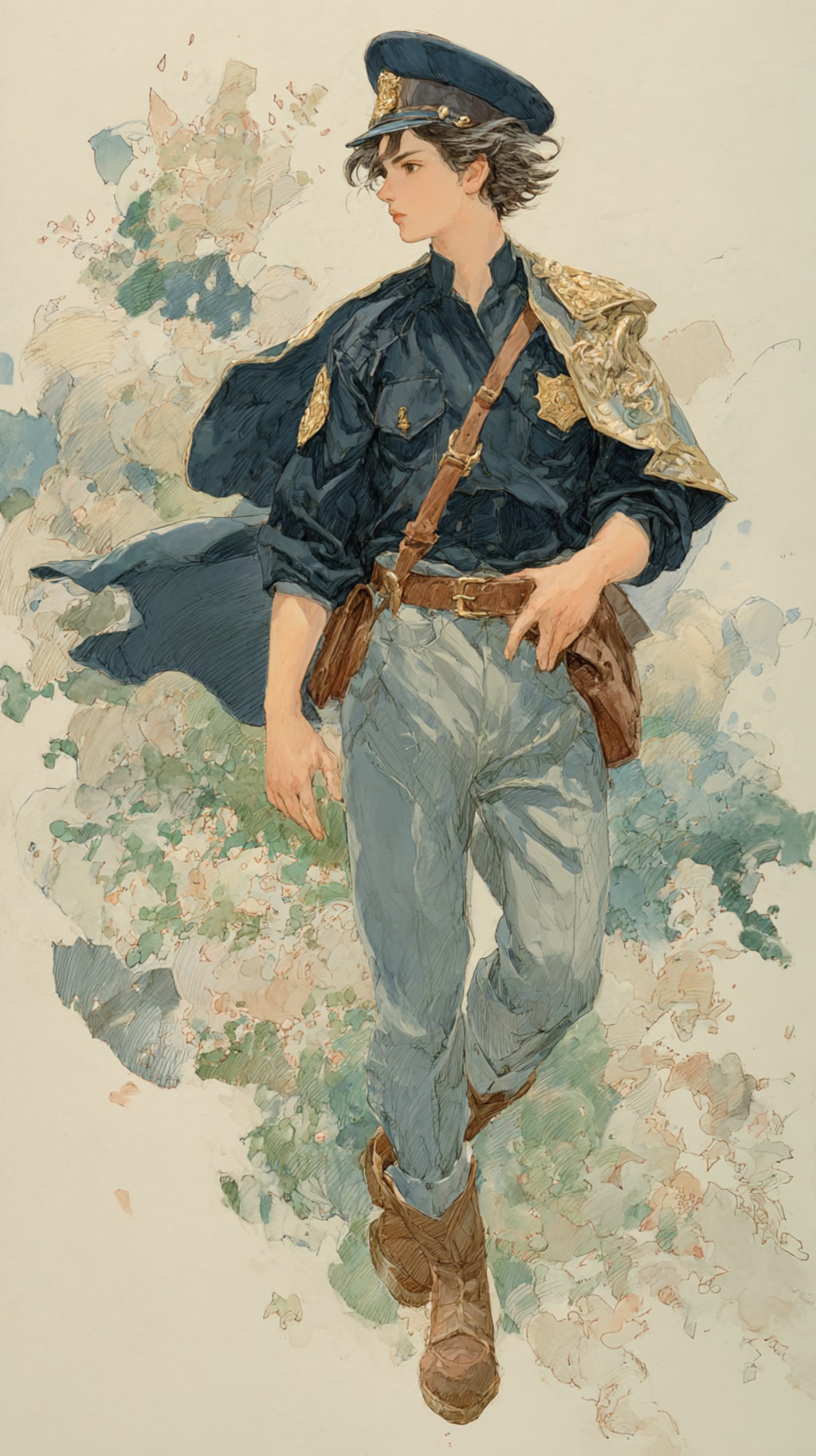 警察官スケッチ