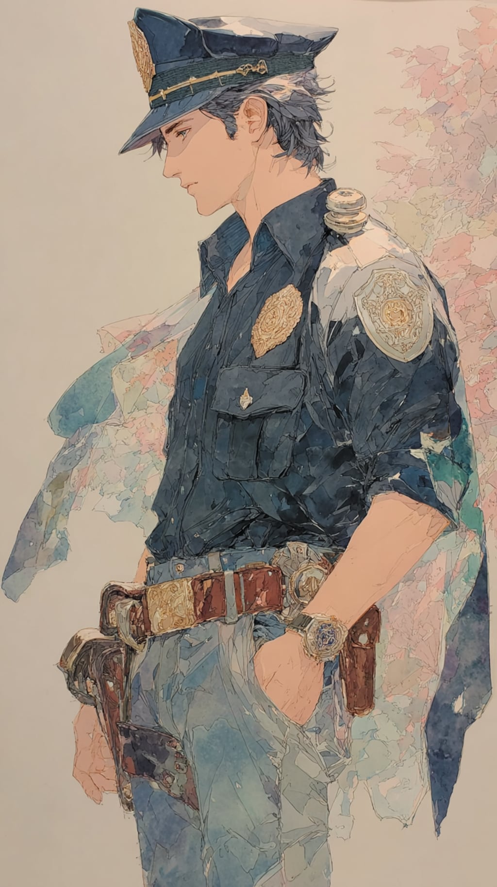 警察官スケッチ